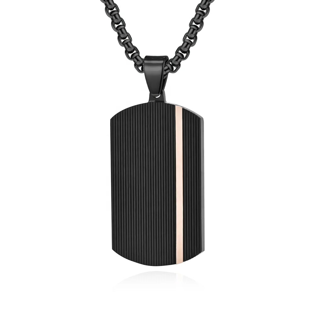 Simple Design Surgical Steel Waterproof Stainless Steel Pendant Custom Necklaces Jewelry for Men