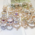 Mixed Wholesale Jewelry Color Retention Ring Ladies Dies Ring Gold Wedding Rings for Couples Set and Engagement