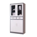 Modern Office Furniture 2 Swing Glass Door Steel Filing Storage Cabinet for Home Office School Hospital Warehouse Wholesale