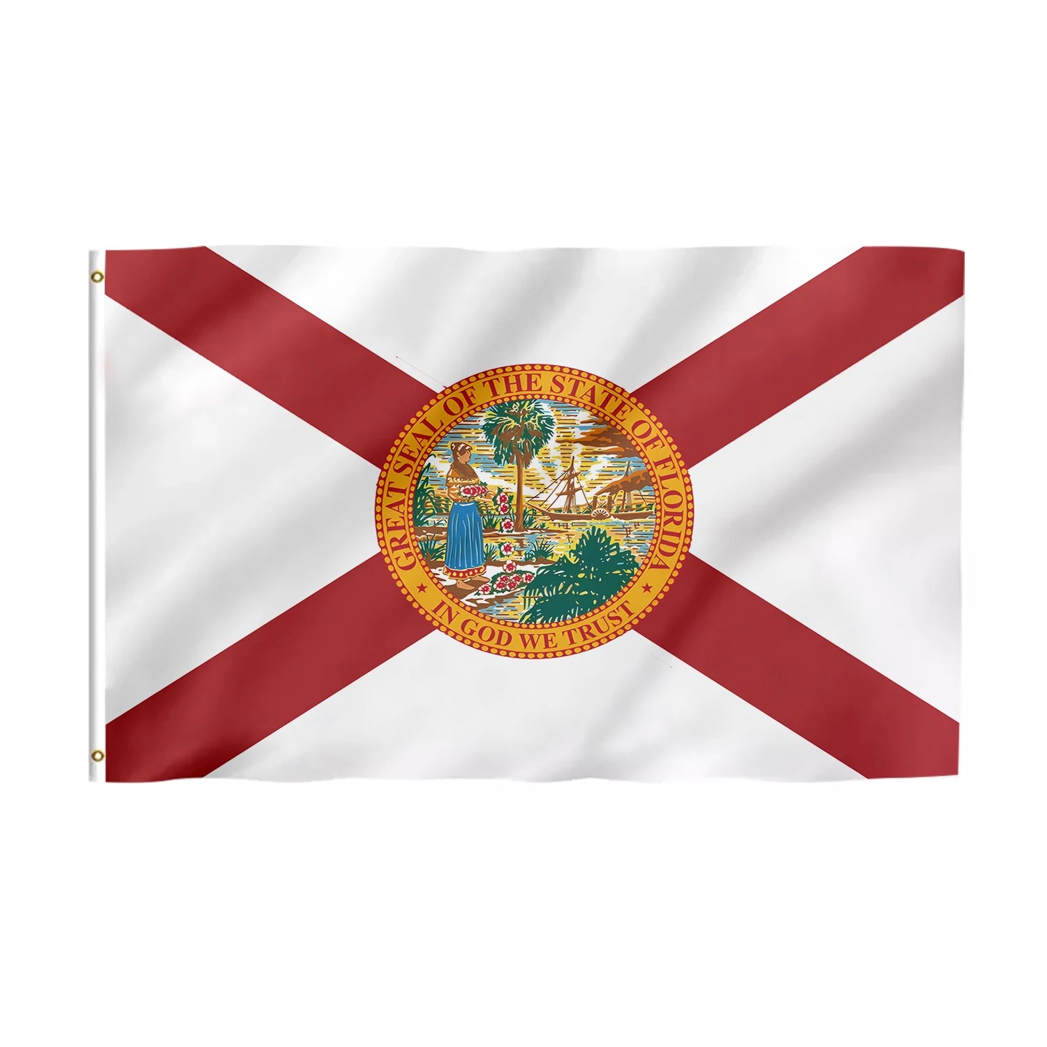 Promotional Product 48h Delivery Florida Flag 3x5ft 100%Polyester Any Logo Screen Printing Used in School Custom Florida Flag