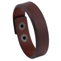 Wholesale Vintage Retro Genuine Leather Bracelets for Men Simple Flat Fashion Bangle Jewelry