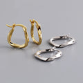 Wholesale Fashion Jewelry 925 Sterling Silver Twist Gold Plated Hoop Earring Jewelry for Women