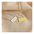 New Arrival Women Jewelry 11:11 Pvd 18K Gold Plated Plain Square Number Pendant Necklace Design Stainless Steel Necklace