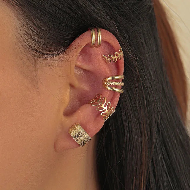 Fashion Gold Clip Earrings Design Wholesale ND2111171