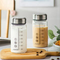 350ml Home Portable Takeaway Student Glass With Lid Simple Scale Milk Coffee Breakfast Cup Water Bottle