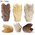 Disposable Tulips Cups Grease Proof Homemade Liners Muffin Wrapper Baking Paper Cake Cup Liners