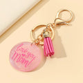 Ychon Mothers Day Gift Keychain Heart Shape Love Mom Tassel Keychains Key Ring
