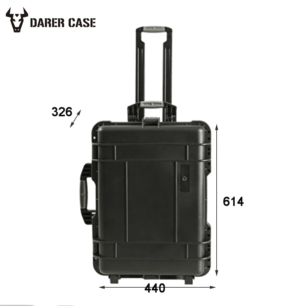 610*440*326mm DPC120-1 Custom Hard Plastic Travel Nanuk 938 Rolling case for Instrument