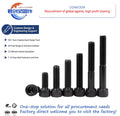 High Strength 12.9 Grade Hexagon Socket Bolt Black Fastener M10 Thread Ss Bolt Plain Finish GB Standard Din912