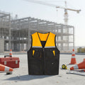2025 Plus Size Double Breasted Breathable Orange Safety Vest Formal Cotton Outdoor Reflective Purple Safe Features for Autumn