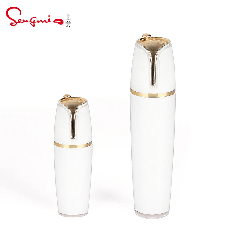 Wholesale 30ml 80ml Luxury Empty Gold Travel Bottle Set Cosmetic Acrylic Plastic Luxury Skincare Packaging