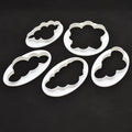 5 PCS Cloud Fondant Decorating Tools Cookie Cake Mold Sugar Craft 3D Fluffy Fondant Cloud Cookie Cutter