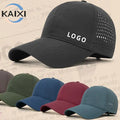Customize Embroidery logo Fitted Baseball Caps Hat Wholesale Breathable Sports Gym Running Tennis Hat