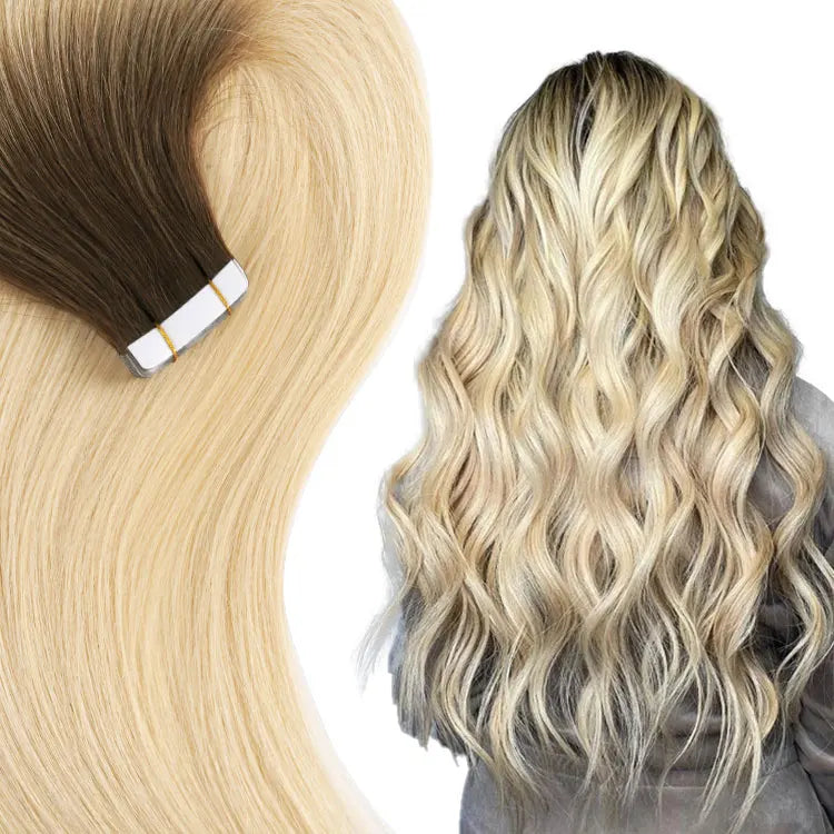 Wholesale Raw Natural Color Body Wave 100% Human European Tape in Human Hair Extensions