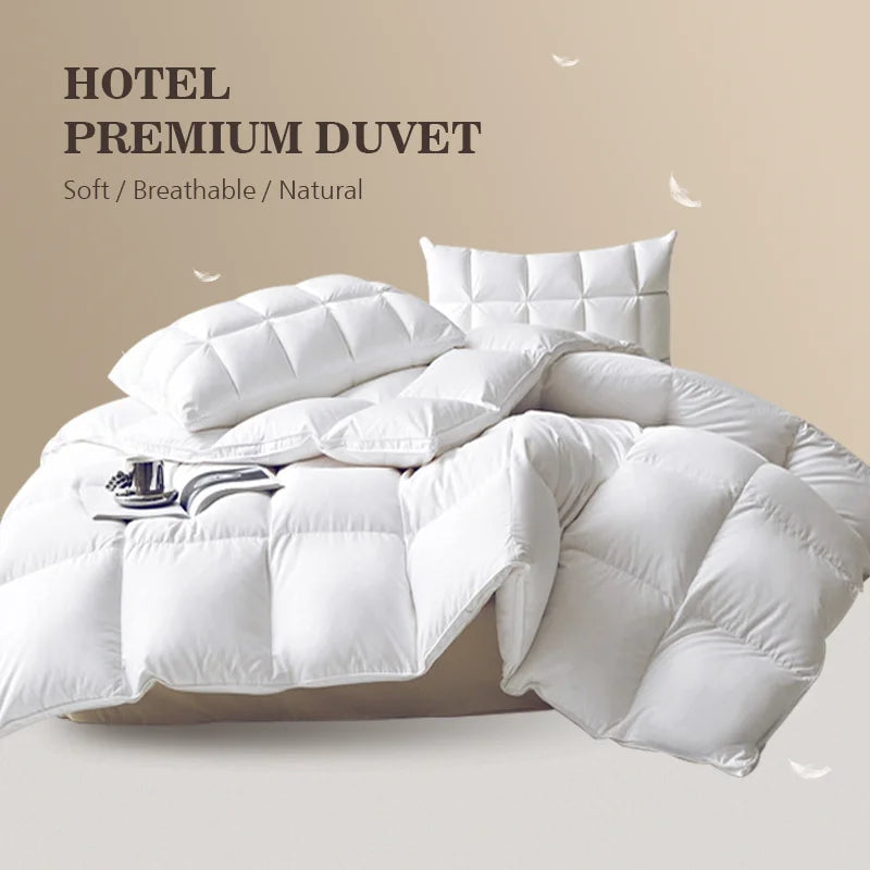 Manufacturer Custom White  Washed Goose Duck Feather Down Duvet Filled Bedding Comforter Duvets