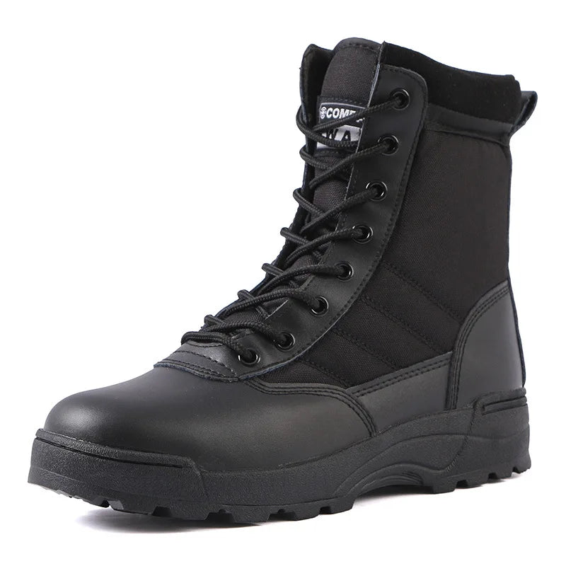Shero Men's Outdoor Ultra Light Tactical Mountaineering Shoes-Waterproof Leather Upper for Autumn/Winter/Summer Use