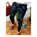 New Fashion Printed Breathable Mid Waist Casual Business Office Pants for Men