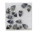 HQ GEMS GRA VVS1 Clarity Gray Moissanite 5x7mm to 10x14mm Pear Cut Grey Moissanite Diamond Loose Pear Moissanite