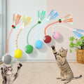 Luxury Colorful Dragonfly Tail Rechargeable Interactive PC & Silicone Pet Toy for Cats & Dogs-Automatic Rolling Play