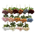 Superior Quality 7 Heads Silk Austin Roses bunch Artificial Flowers Rose Bushes for Wedding