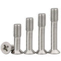 M3M4M5M6*8X10 Non-Removable Bolt with Countersunk Head U Flat Head Stainless Steel 304 Loose Screw 10mm Length