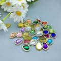 SINRONG 13*18 Flat Back Iron Sew-On Techniques Double Diamond Crystal Water Drop Shape Loose Water Diamond Rhinestones Irregular