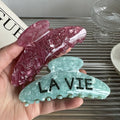 Korean Inspired Ins Acetate Hair Claw Elegant Large Letters Advanced Sense Net Red Modern Daily Style Back of Head Clip