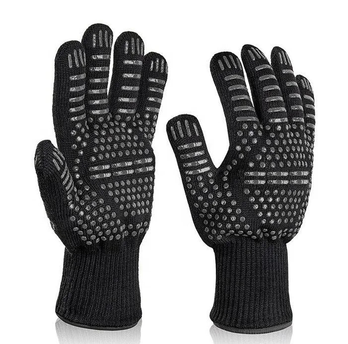 Wholesale Long Waterproof Non-Slip Silicone Cooking Grilling Gloves Heat Resistant Gloves BBQ Kitchen Silicone Oven Mitts