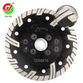 GJ Brand Hot Sale 5 Inch 125mm Guard Teeth Turbo Edge Diamond Saw Cutting Disc Tile Ceramic Marble Circular Saw Blade