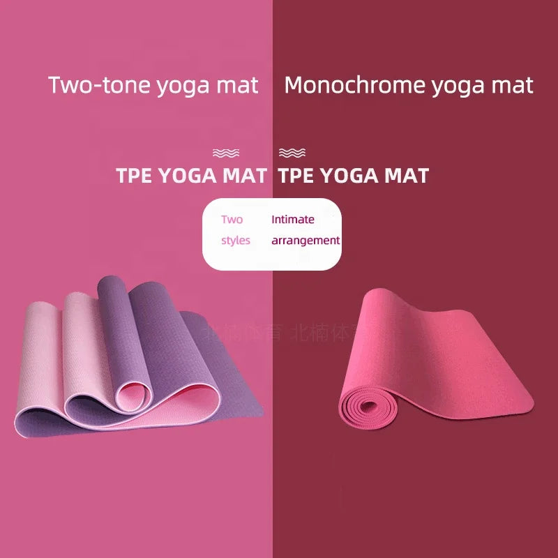 Travel Yoga Mat Foldable Tpe Custom Design Friendly Non Slip Suede Tpe Foldable Yoga Mat Tpe 15mm Thick Yoga Mat Gym Popular