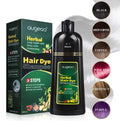 Private Label Herbal 3 in 1 Ginger Plant Bubble Covers Gray Hair Augeas Professional Natural Color Black Hair Dye Shampoo