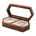 Customized Wooden Jewelry Ring Storage Box Bamboo Packaging with Engraved Pattern Design Romantic Gift for Special Occasions