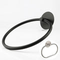 Modern Black Finish Stainless Steel Wall Mounted Bathroom Accessories Luxury Towel Ring Holder and Rack for Hotels