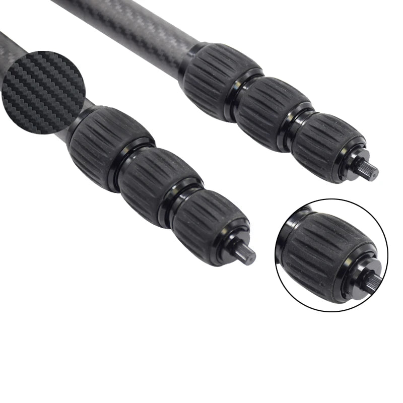 SW Custom Telescopic Carbon Rods 13m Telescopic Pole Rubber Twist Lock Carbon Fiber Telescopic Pole Extension Round Tube Pole