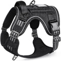 Tactical Adjustable Leather/Nylon/Polyester Solid Reflective Dog Harness Vest Durable Hunting Coat Custom Walking Leash