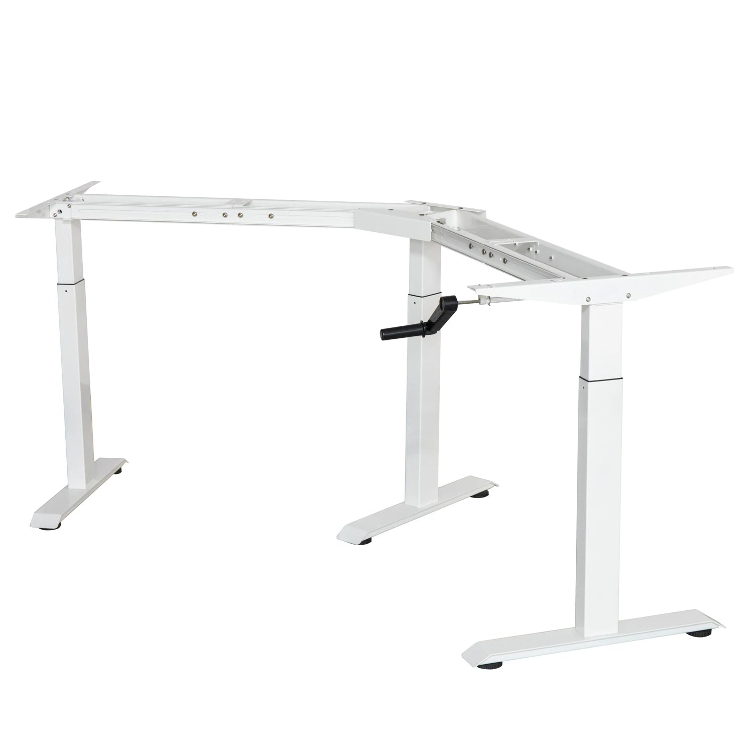 Adair V-shaped 120 Manual Height Adjustable Three Legs Standing Office  Work Desk Frame With Hand Crank