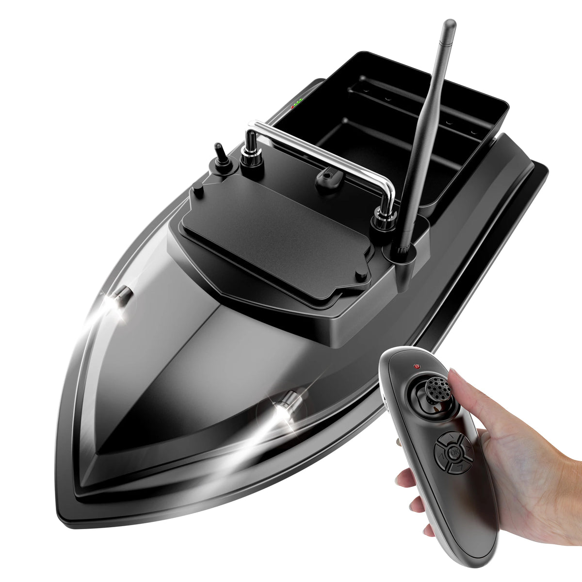 Flytec V050 Wireless Dual Power Supply 500M Fixed Speed Cruise RC Fishing Bait Boat With 4 LED Lights Fish Feeder for Fishing MegaBDM