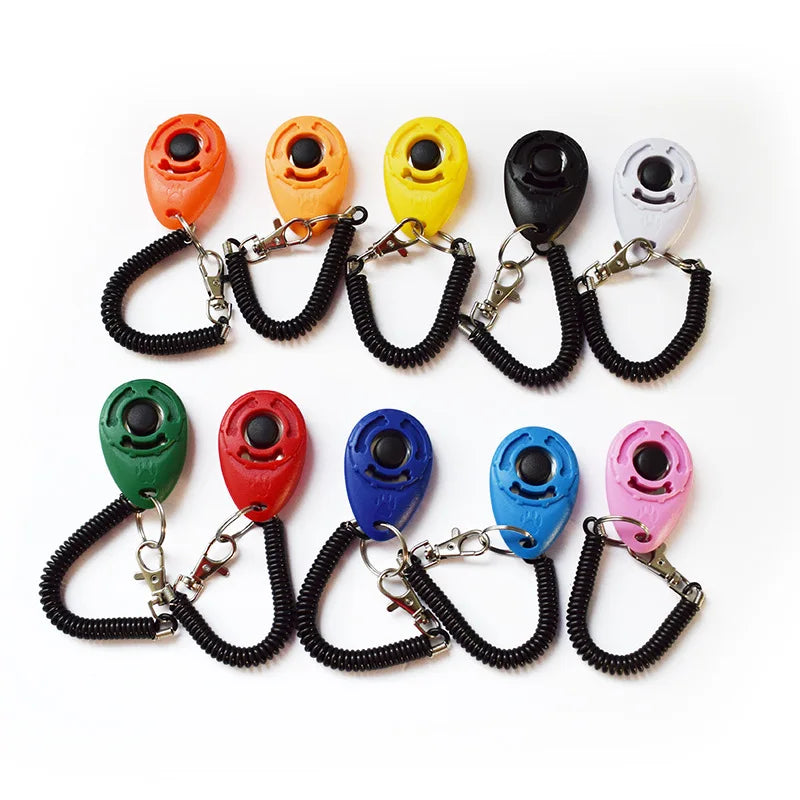 Custom Logo Training Tools Wrist Strap Clicker Kits Pet Training Clicker for Dog