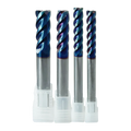 JR103 CNC Cutting Tool HRC65 4F Flat Coating Customized Carbide Milling Cutter End Mill for Stainless Steel Hardened Steel