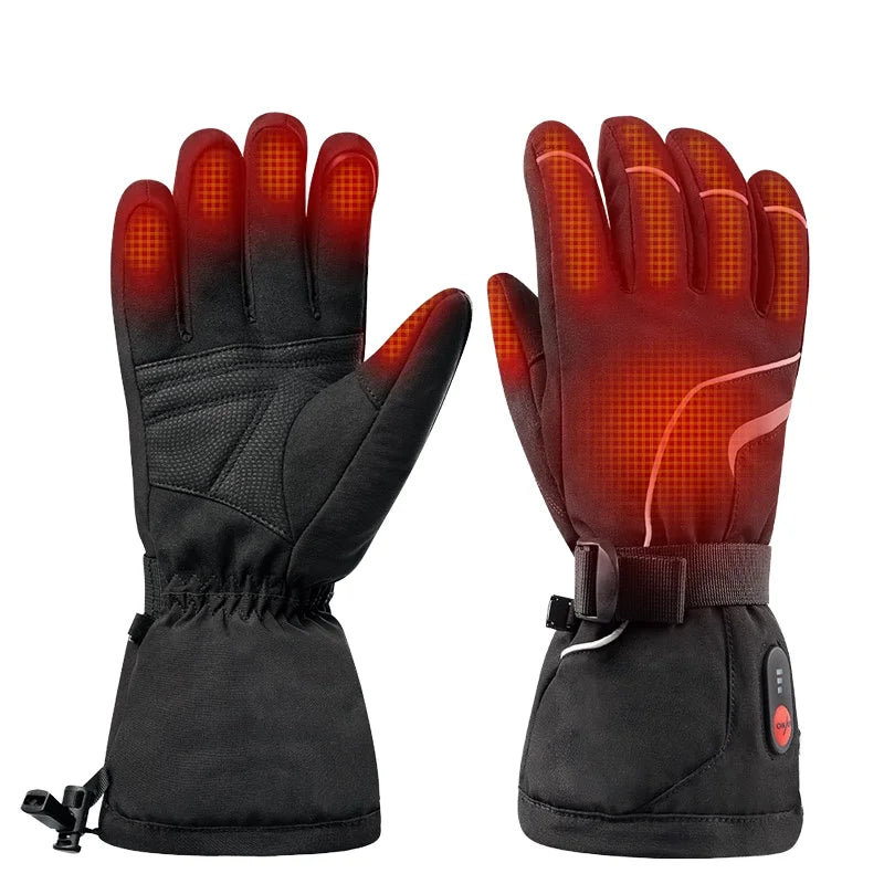 SAVIOR Winter Snowboarding Electric Waterproof Alpine Skiing Rechargeable Battery Thermo Heated Gloves