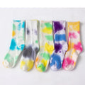 Wholesale 10 Pairs Colorful Tie Dye Crew Socks Men Unisex Streetwear Trending Sport Logo Custom Breathable Socks
