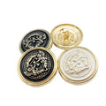 Fashion Patterns Metal Mens Suit Buttons Round Pattern Embossed Clothes Vintage Silver Bottom Black White Sewing Shank Buttons