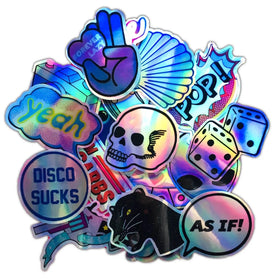 Premium PVC Waterproof Holographic Stickers with UV Printing for Promotional Gifts and Vibrant Touch