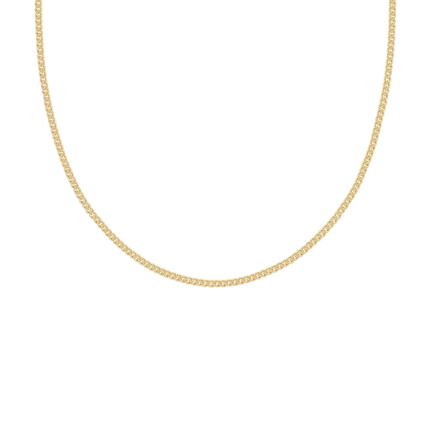 LOZRUNVE 925 Sterling Silver Gold Dainty Curb Chain Necklace