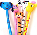 Safri Inflatable Animals on a Stick PVC/Plastic Party Toys with Sound-Tiger Zebra Giraffe Elephant-130cm All Ages