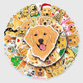 Vi-50pcs Die Cut Vinyl  Cute Dog Sticker Pack for Kids Laptop Phone Suitcase Waterproof Decorative Random Sticker