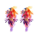 2023 New Arrival Fashion Jewelry Flower Earrings Bohemian Style Rice Beads Plastic Sequins Woven Floral Beaded Bohemian Earrings