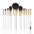 ZH 10 PCS Cosmetics Tube Fluffy Synthetic Hair Low Moq Large High End New Best  White Angled Custom Makeup Brush
