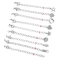 Heart Stainless Steel Extension Extended Lobster Clasps Connector DIY Tag Extender Tail Chain for Jewelry Making