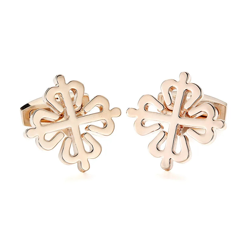Luxury Men's Gold/Silver Metal Cufflinks Custom Shirt Accessories Wedding Cuff Links Wedding Engagement or Gift Jewelry